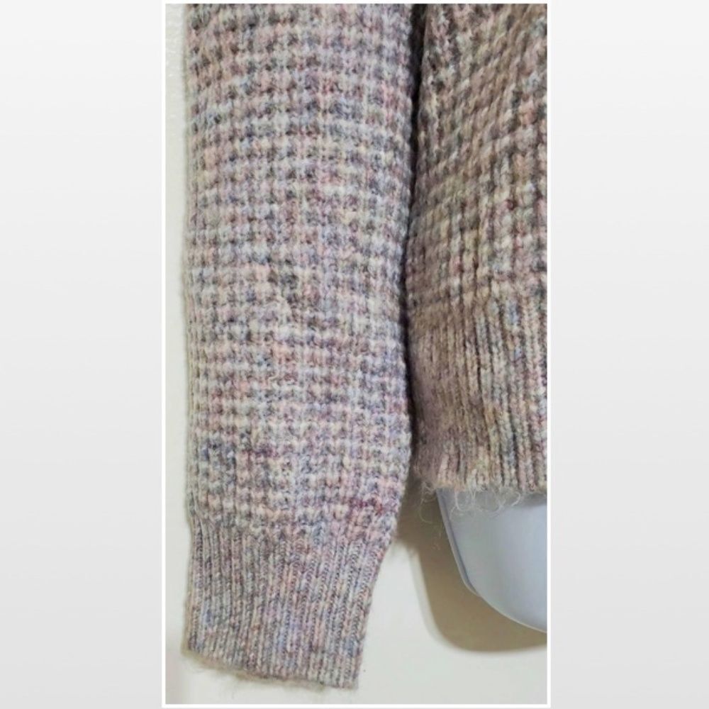 New Falls Creek Sweater Womens Plus 3X Hi Low Purple Grey Ombre Fuzzy Knit NWT - Picture 5 of 16